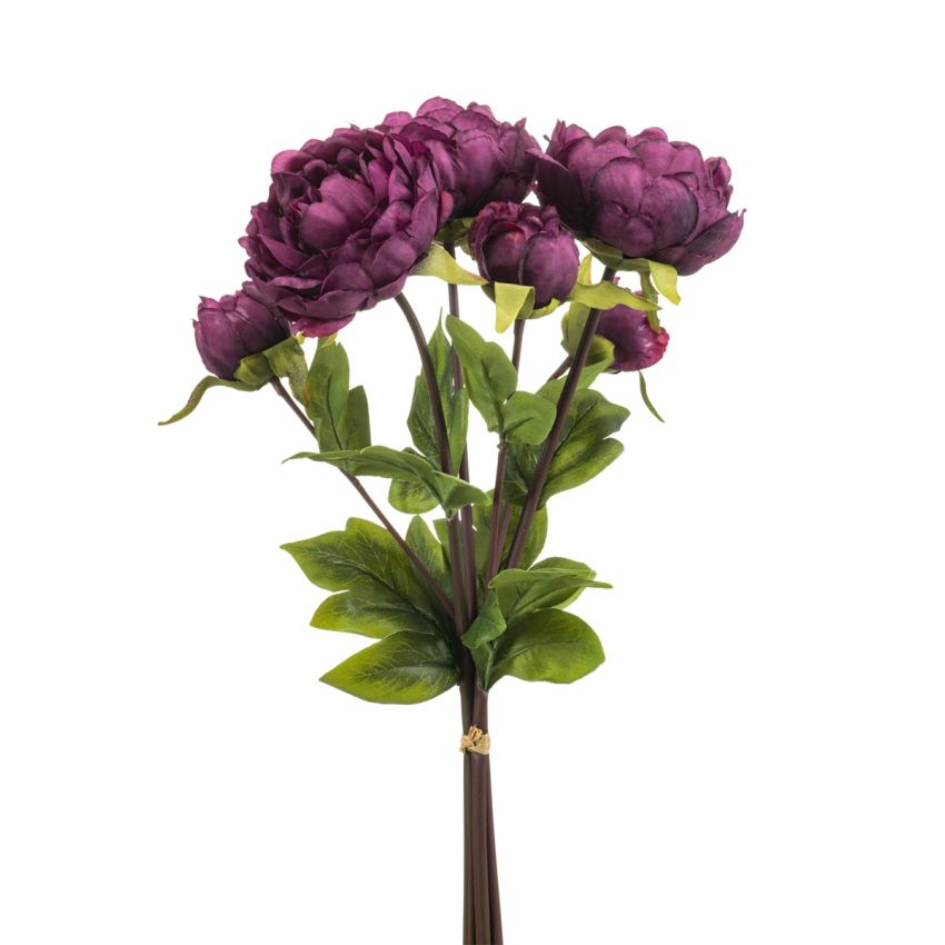 Peony bundle x3 purple 50cm