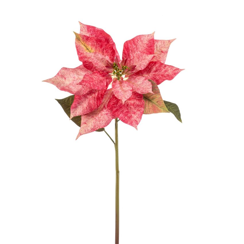 Poinsettia spray pink 65cm