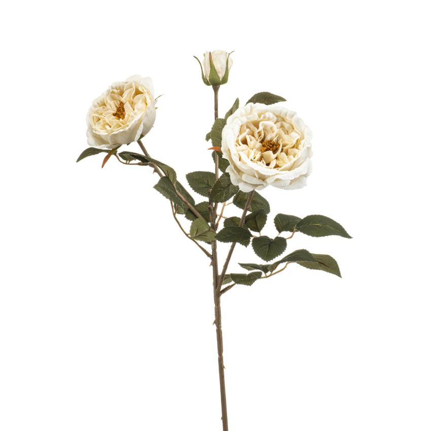 Rose spray white 58cm