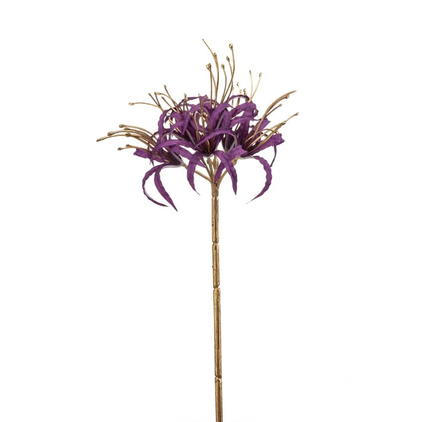 Nerine spray purple/gold 60cm