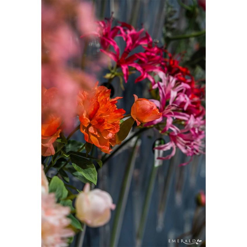 Peony sarah spray coral 73cm