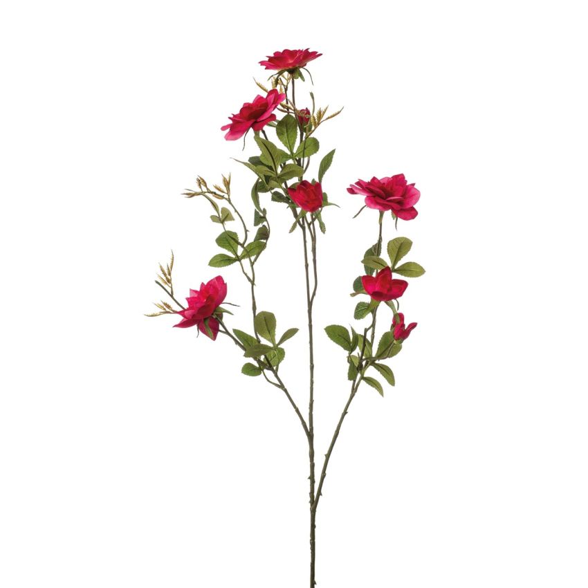 Rose loes spray fuchsia 90cm