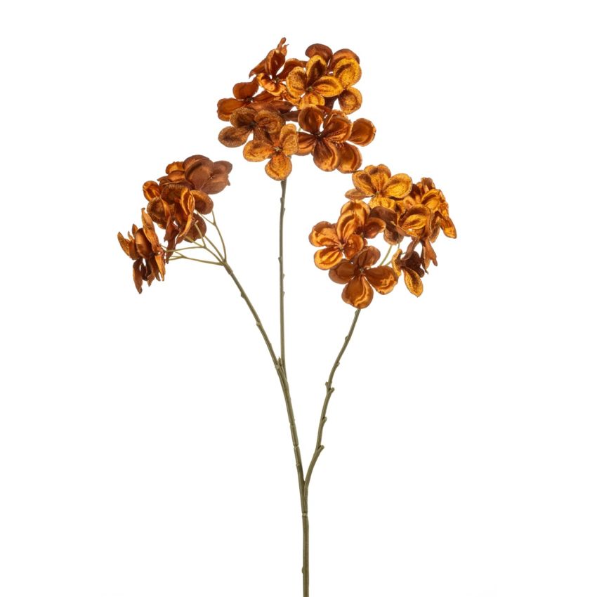Hydrangea spray orange 72cm
