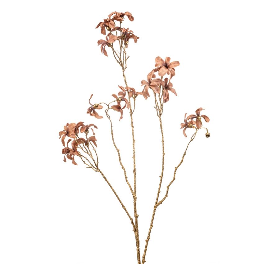 Syringa spray mauve/gold 80cm