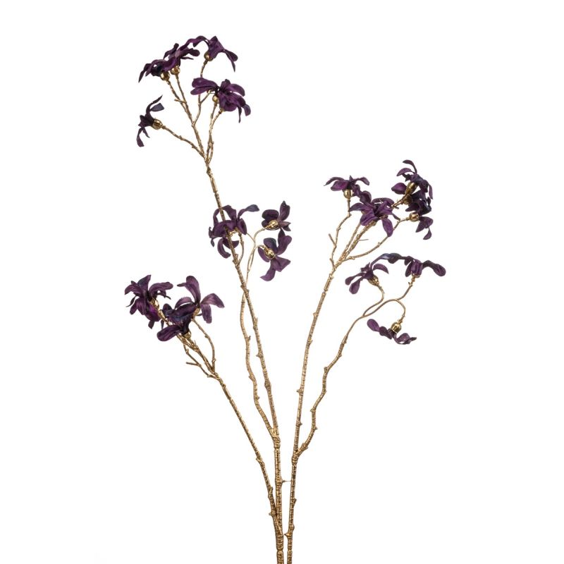 Syringa spray purple/gold 80cm