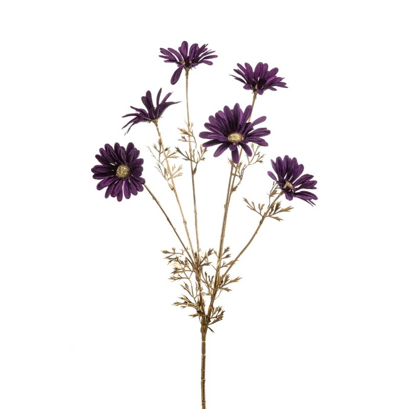 Daisy spray purple/gold 80cm