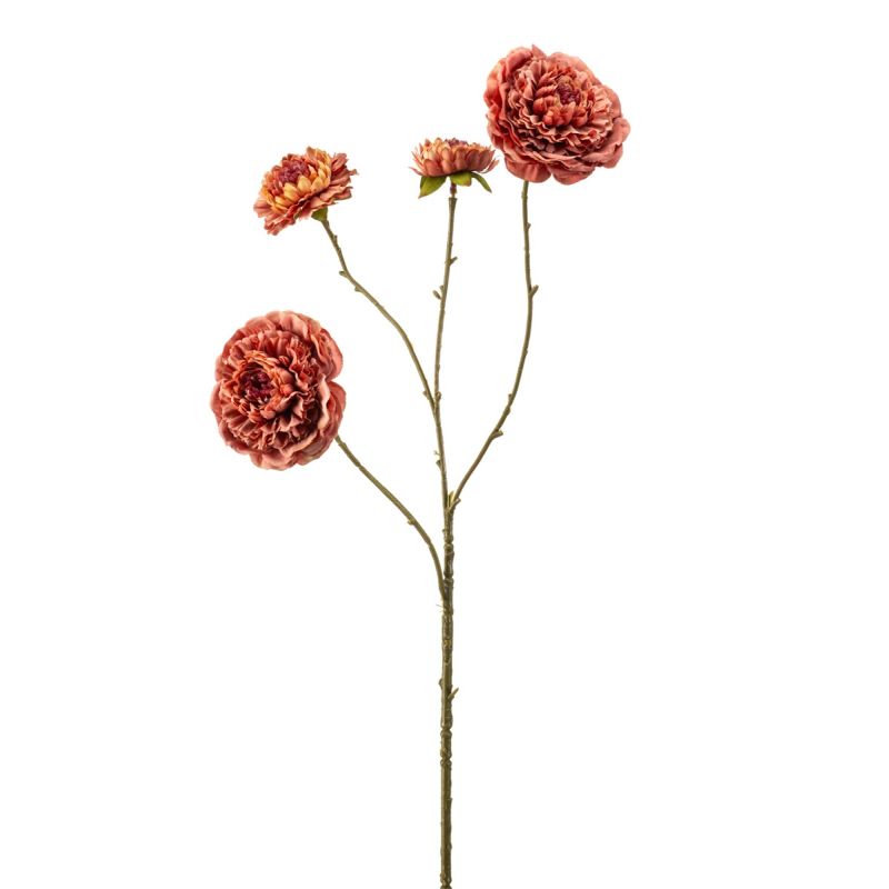 Zinnia spray x4 old pink 70cm