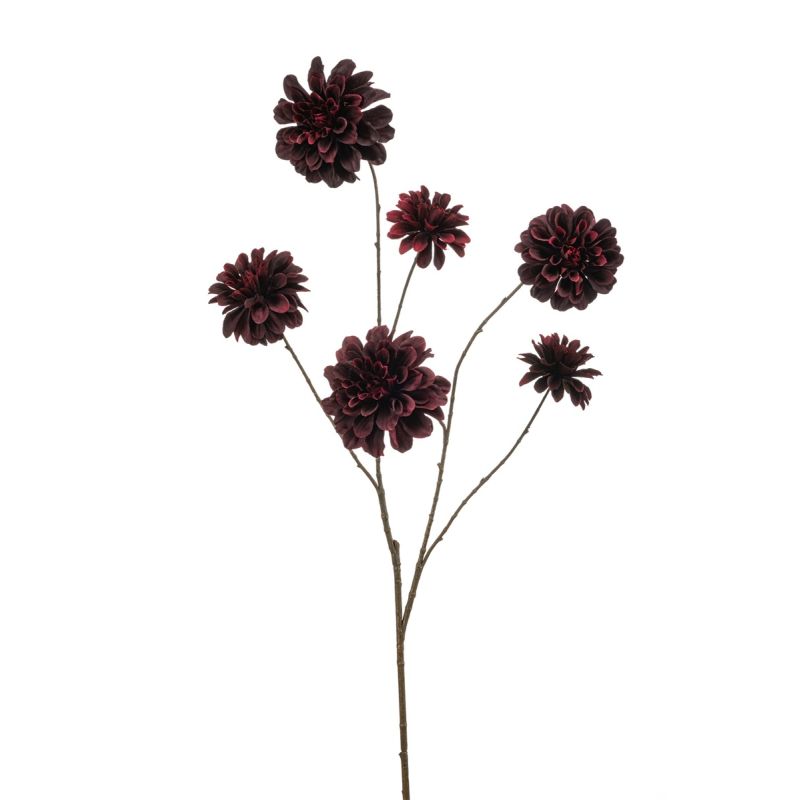 Dahlia spray burgundy 110cm