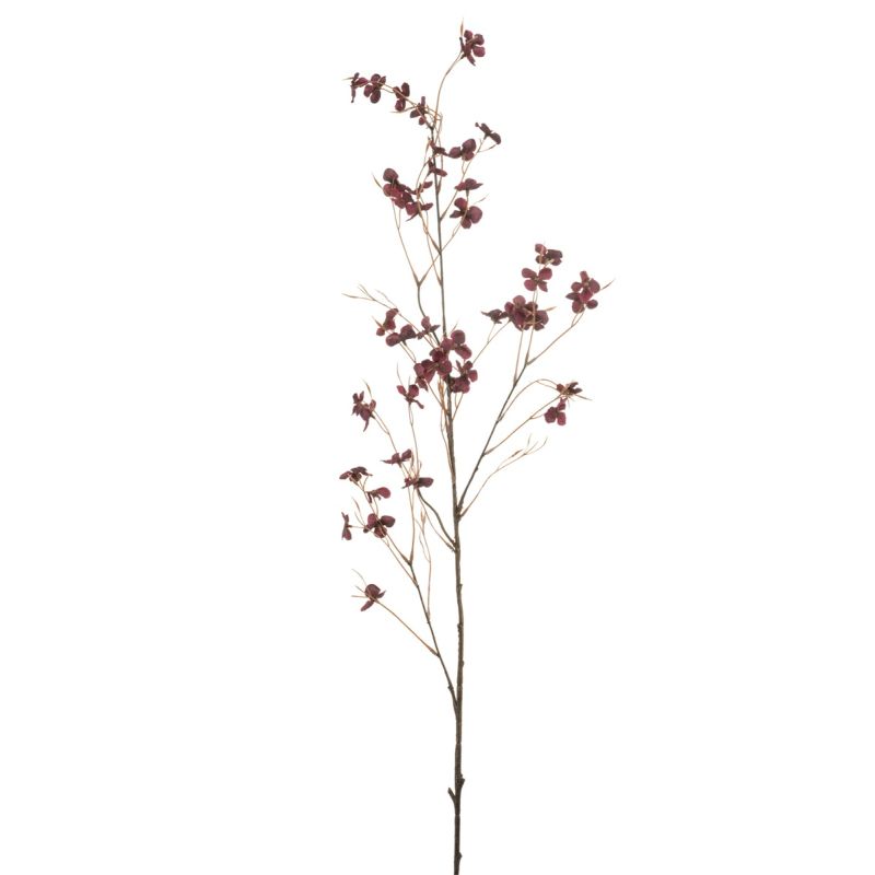 Hydrangea blossom spray burgundy 110cm