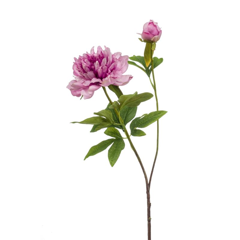 Peony sarah spray lt purple 73cm
