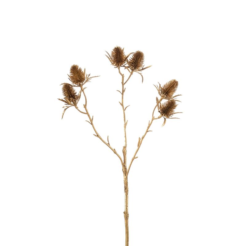 Eryngium spray x3 gold 42cm