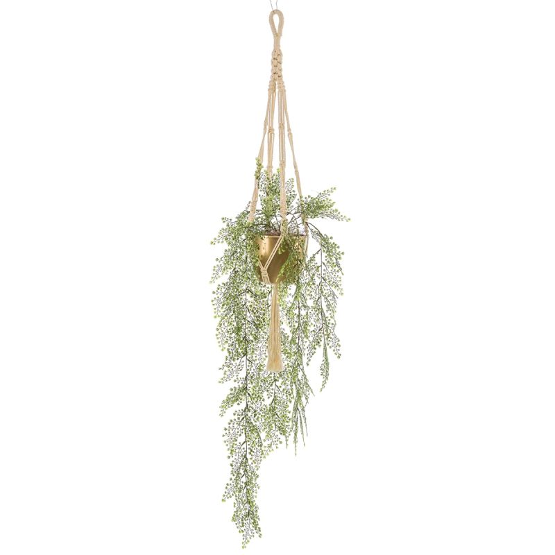 Adianthum hanging in pearlgold pot 130cm