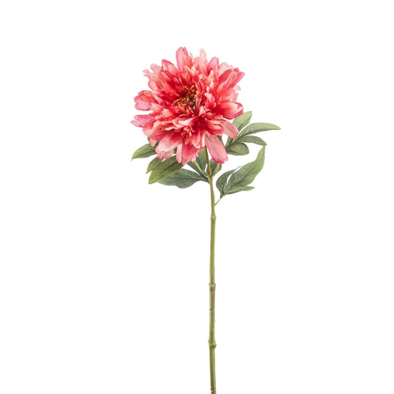 Peony spray coral 58cm