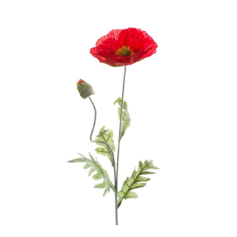 Poppy spray red 70cm
