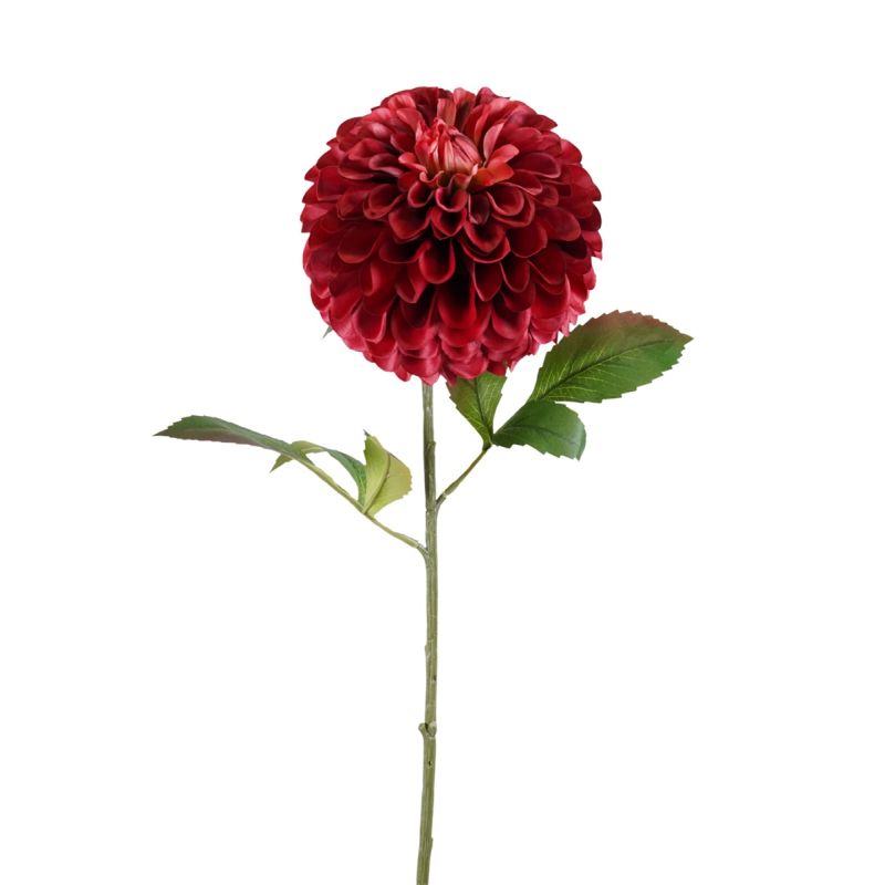 Dahlia pompon spray XL red 77cm