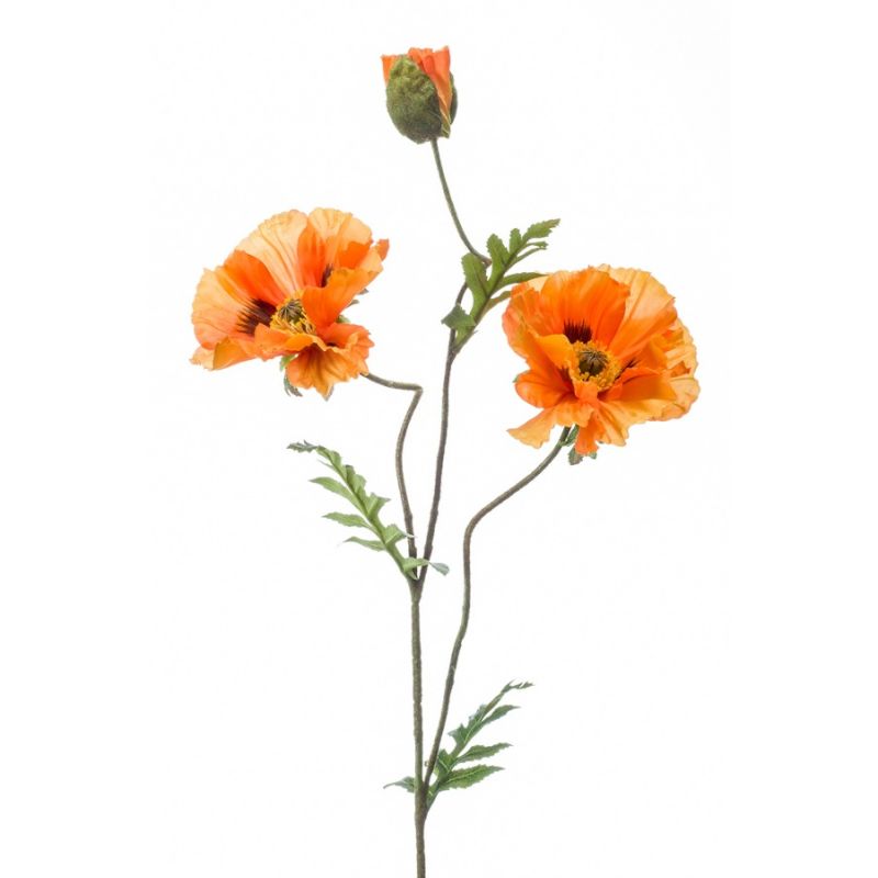 Poppy spray orange 90cm