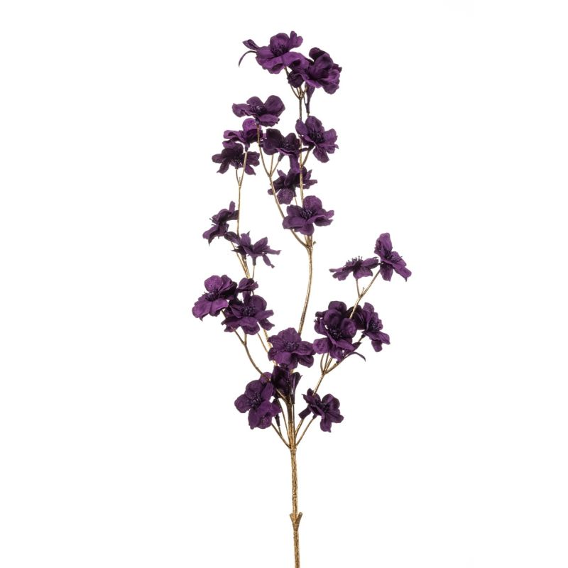 Blossom spray purple/gold 75cm