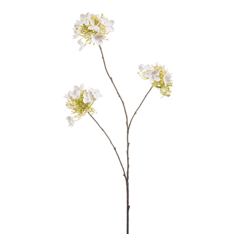 Hydrangea spray w buds white 82cm