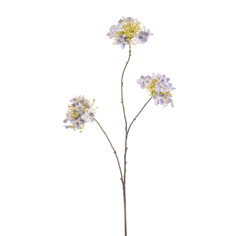 Hydrangea spray w buds lt blue 82cm