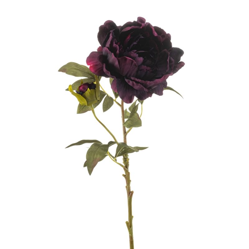 Peony spray purple 75cm