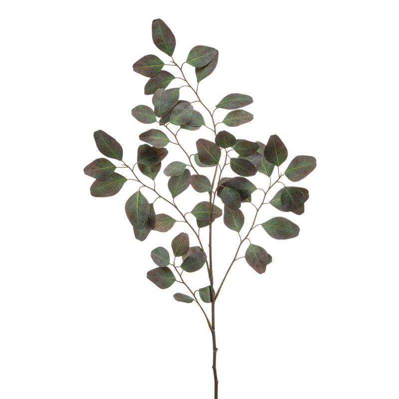 Eucalyptus spray grey/burgundy 100cm