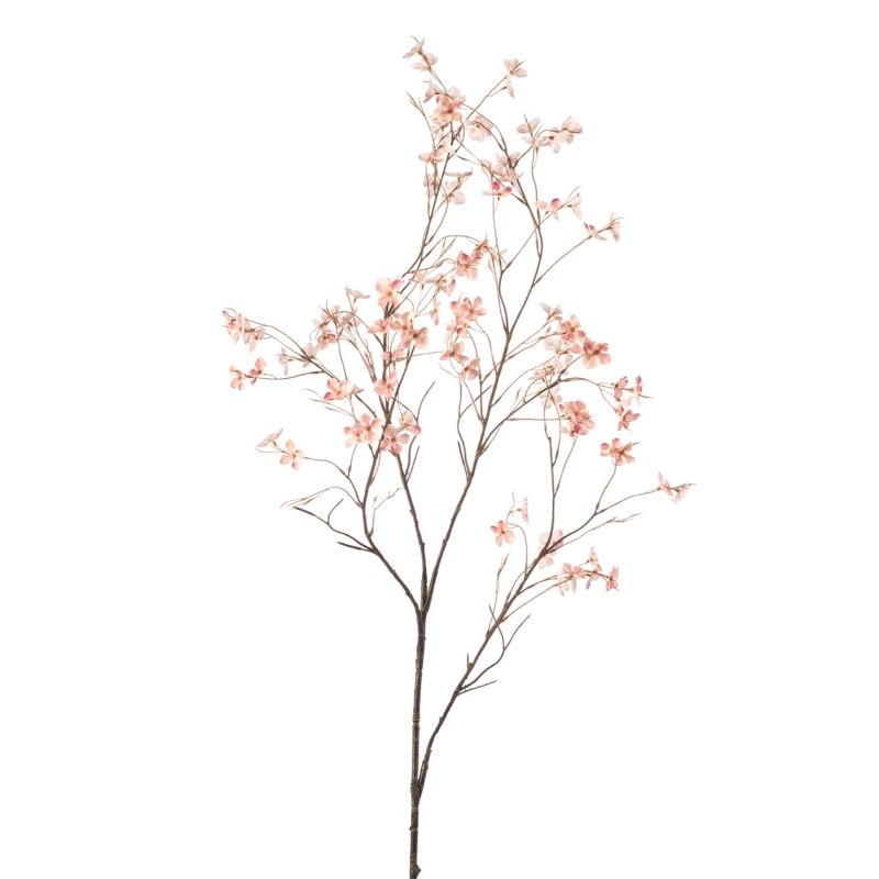 Hydrangea blossom spray x4 pink 117cm