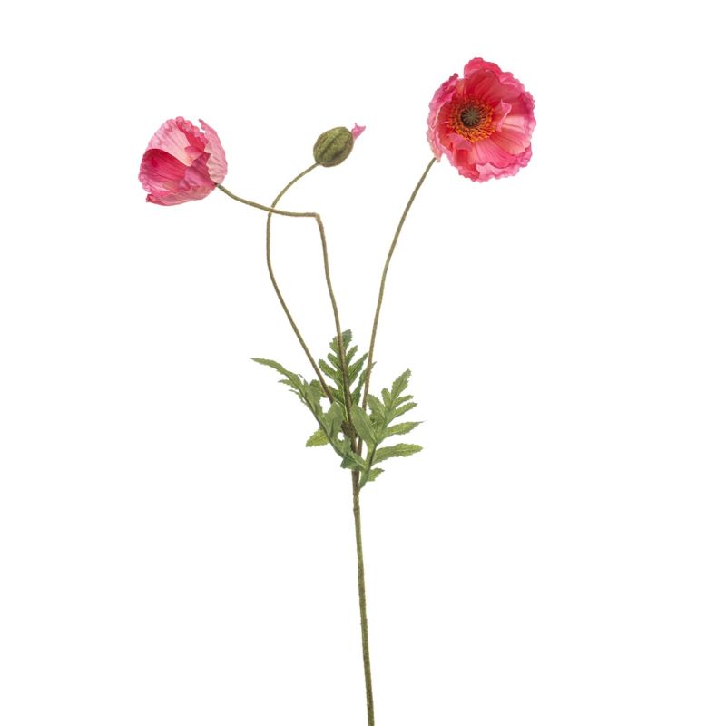 Poppy spray pink 75cm