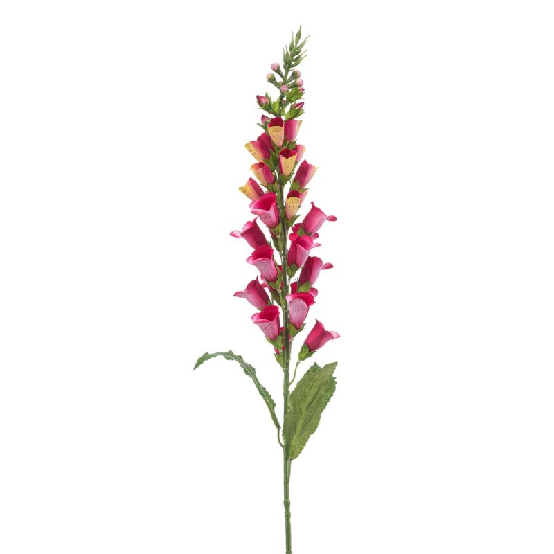 Digitalis spray fuchsia/yellow 97cm