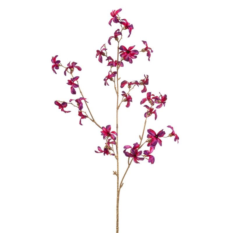 Forsythia spray x3 fuchsia/gold 85cm