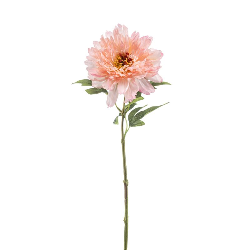 Peony spray peach 58cm