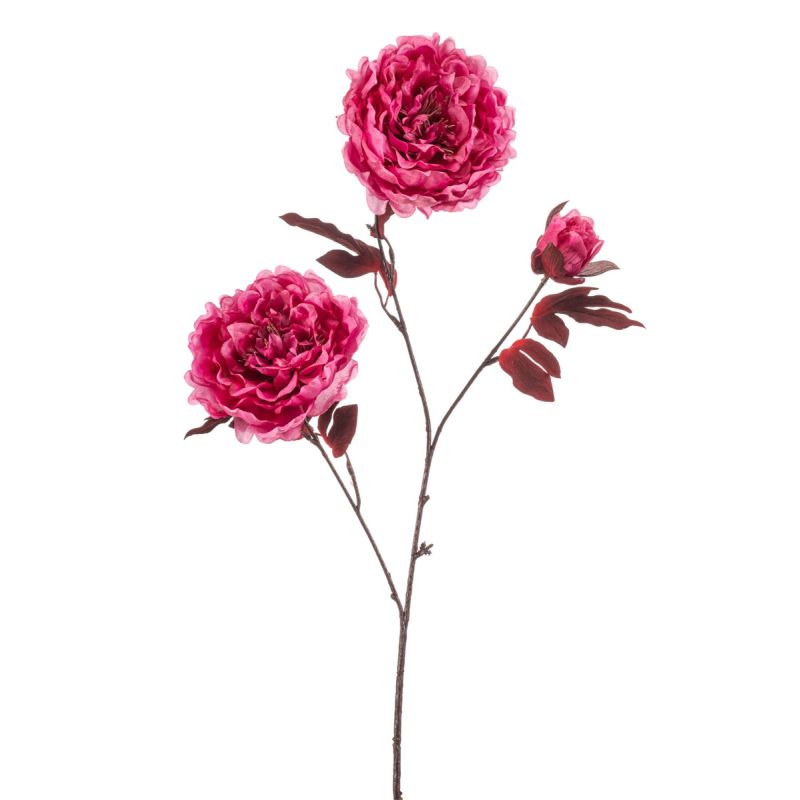 Peony spray x3 pink 80cm