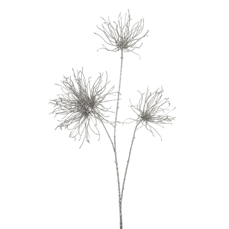 Thistle spray silver 95cm