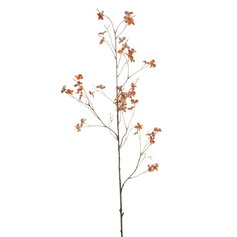 Hydrangea blossom spray orange 110cm