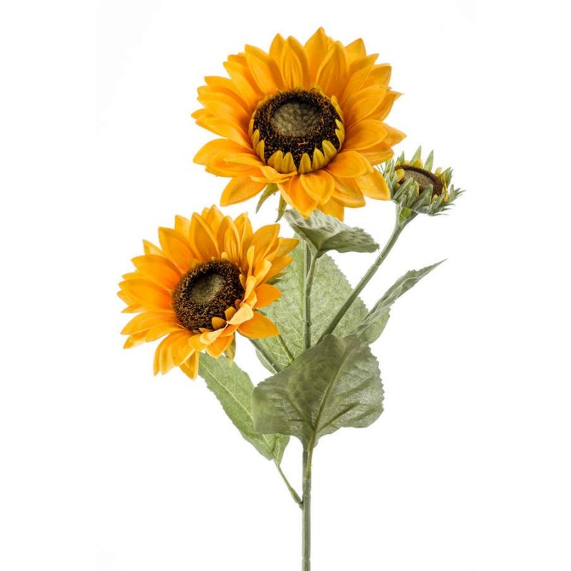 Sunflower spray yellow 90cm