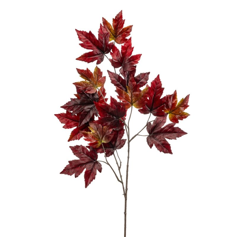 Maple lvs spray burgundy 90cm