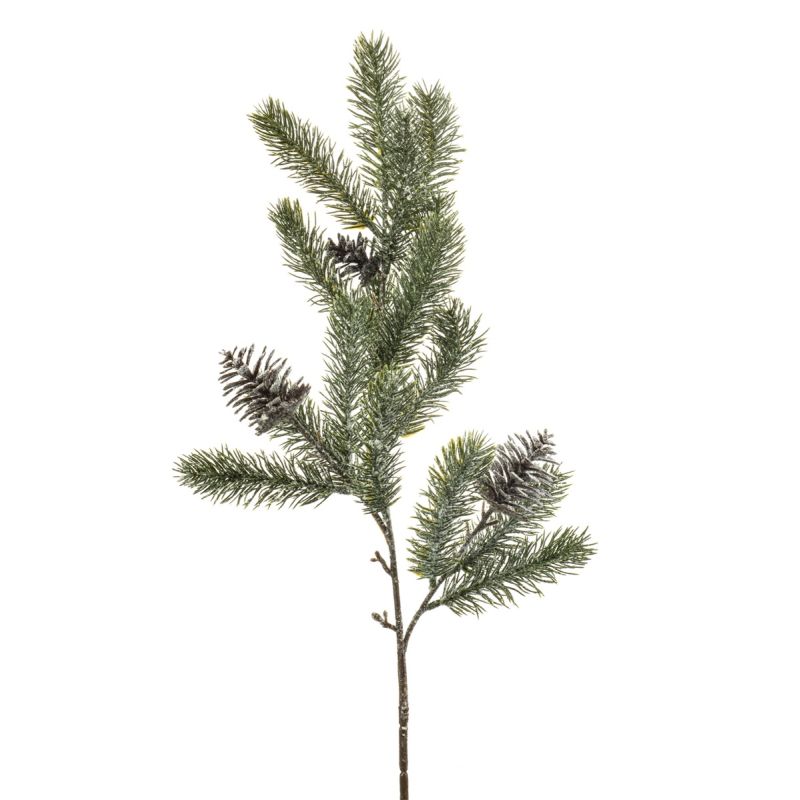 Pine cone spray w snow 70cm