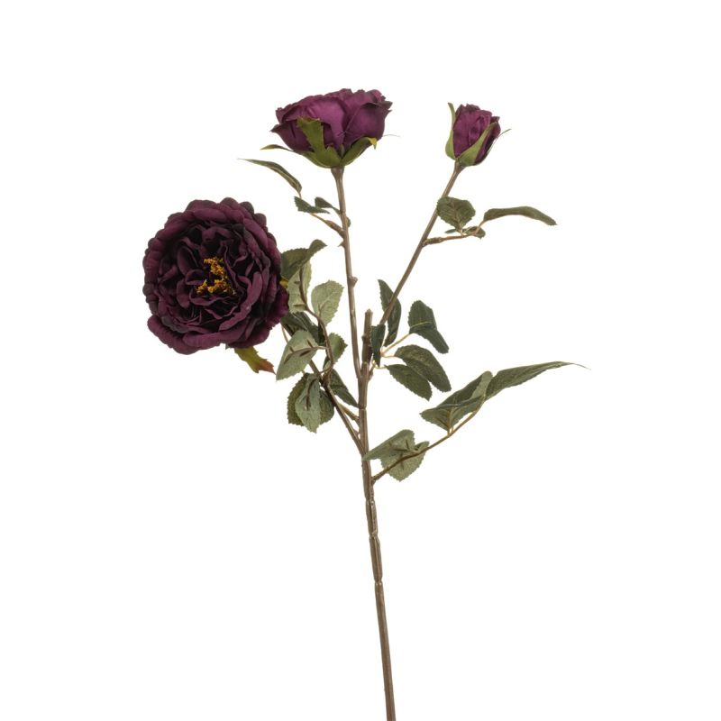 Rose spray purple 58cm