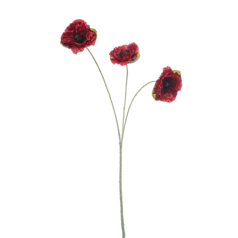 Poppy x3 red 61cm