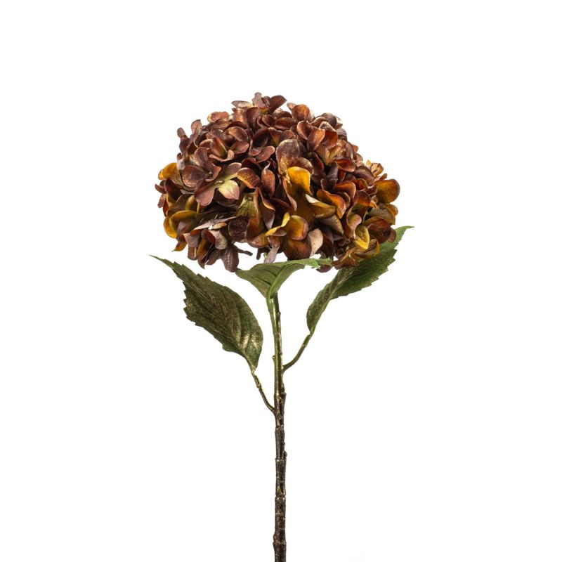 Hydrangea spray brown/gold 55cm