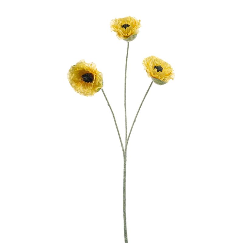 Poppy x3 yellow 61cm