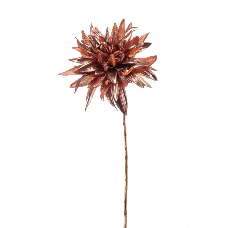 Dahlia spray brown/bronze 63cm