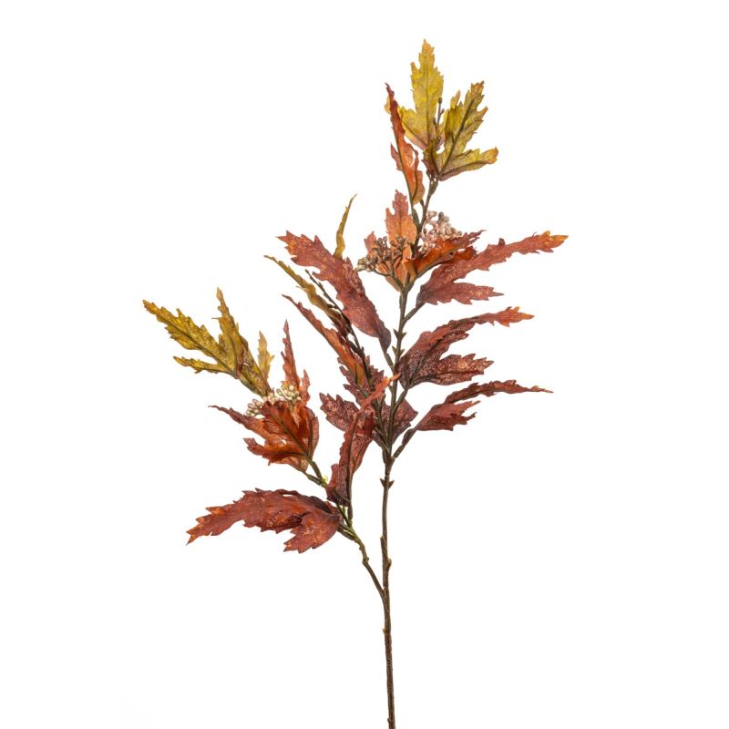Oak lvs spray orange/red 70cm