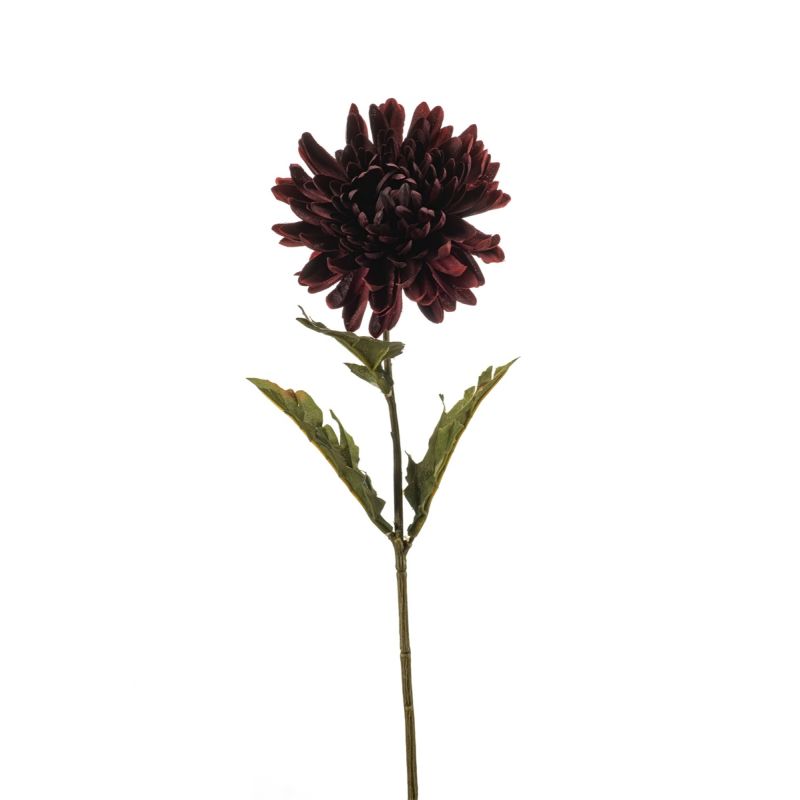 Chrysantum spray burgundy 58cm