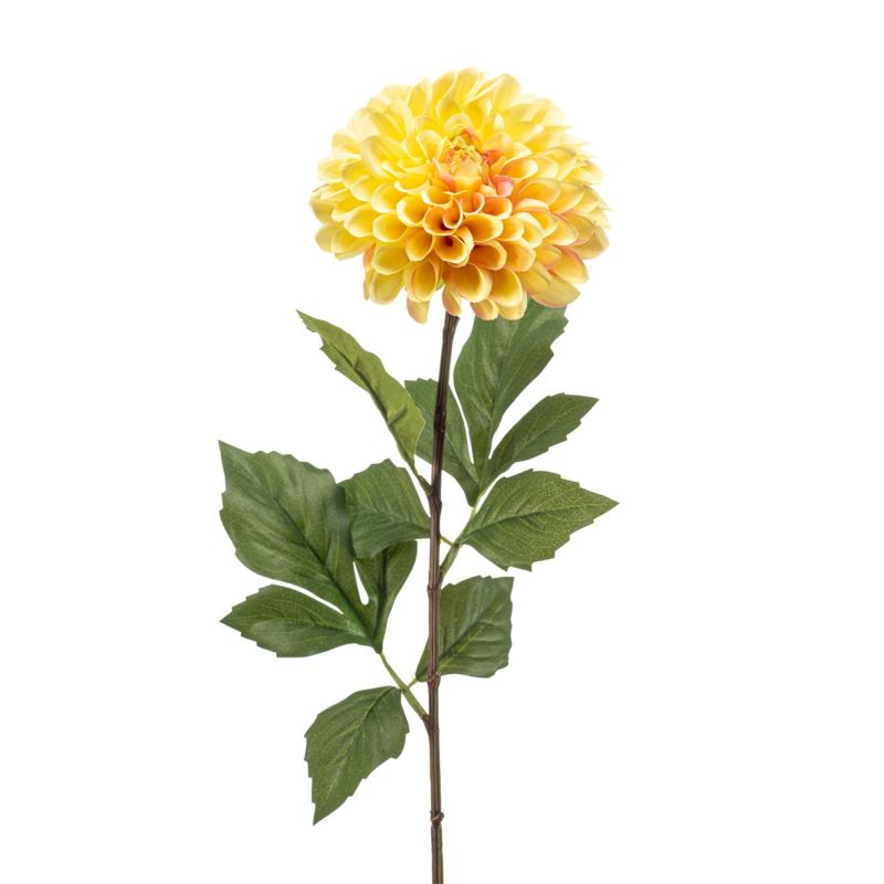 Dahlia pompon spray yellow 66cm