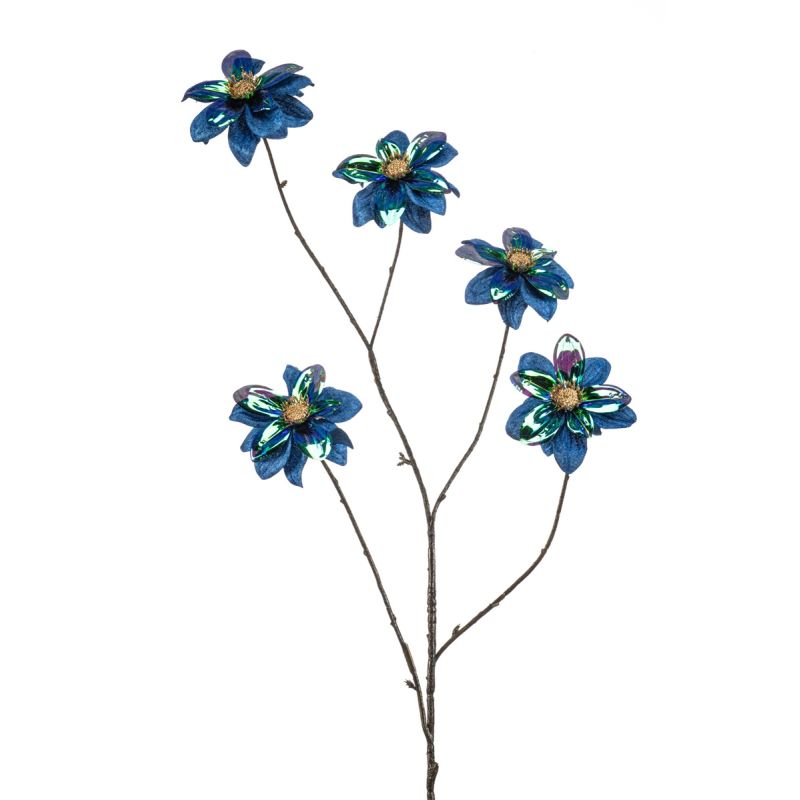 Dahlia spray x5 blue glamour 110cm