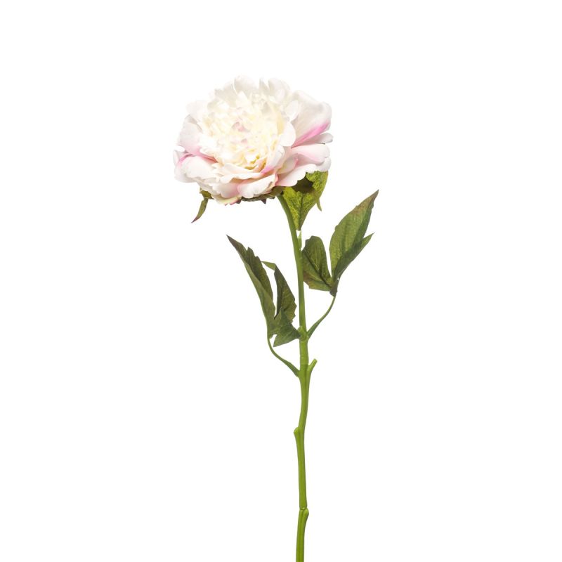 Peony spray RT white/pink 56cm