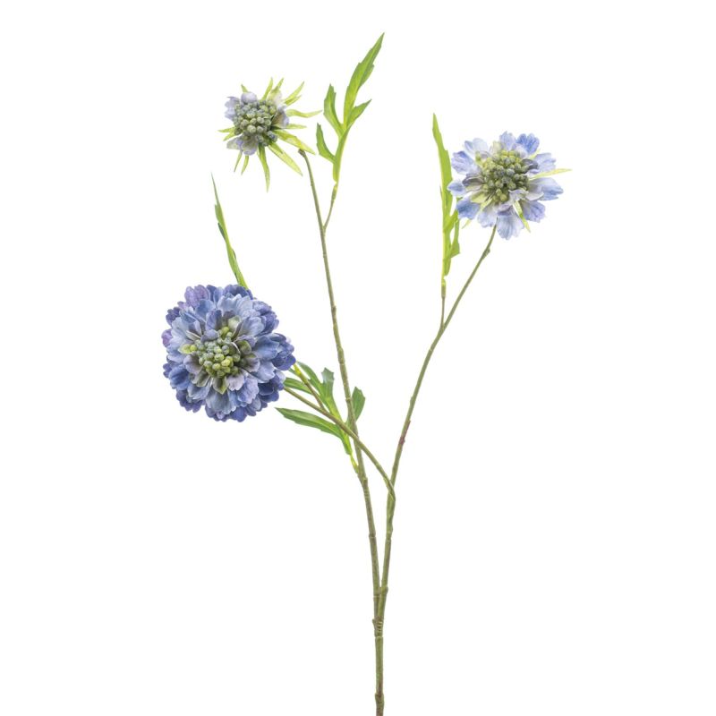 Scabiosa spray x3 blue 62cm