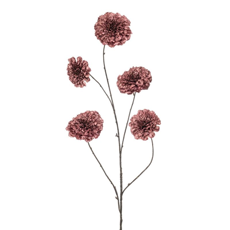 Zinnia spray x5 old pink 110cm