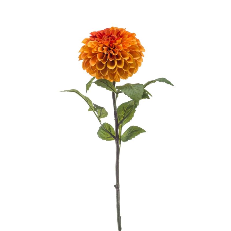 Dahlia pompon spray orange 74cm