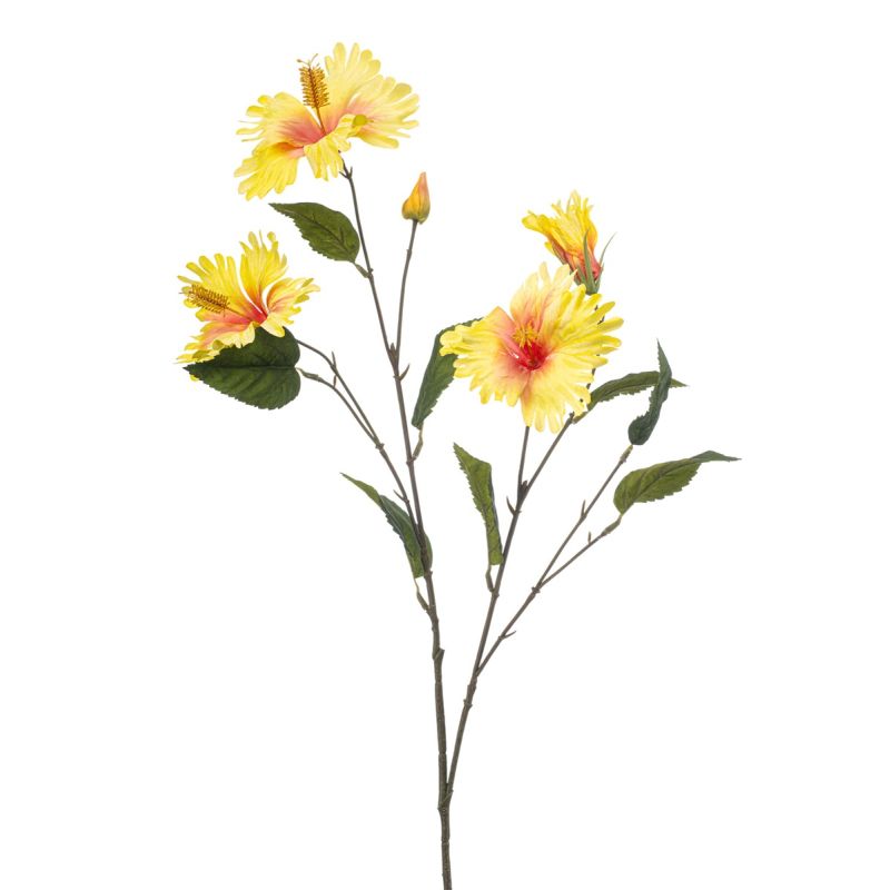 Hibiscus spray yellow 86cm